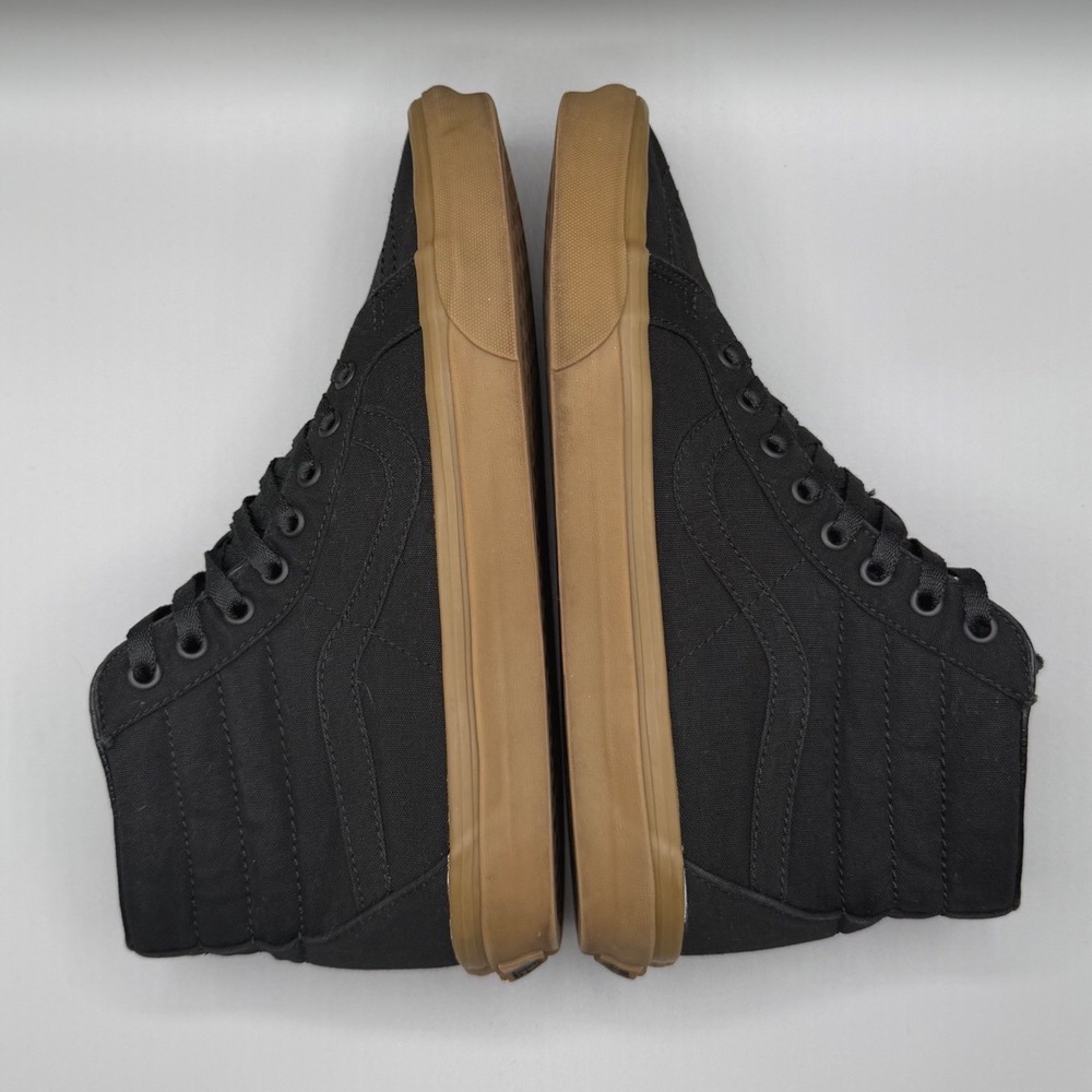 Vans Sk8-Hi Black Canvas Gum Sole High Top Sneakers Mens 10 721356 Skater - Picture 12 of 16